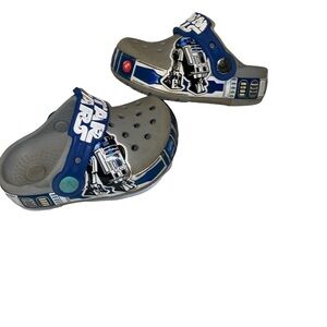 Crocs Star Wars Clogs Toddler Little Kid Size C6 Gray R2D2 Slip On Light Up Shoe